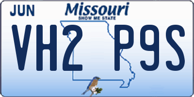 MO license plate VH2P9S