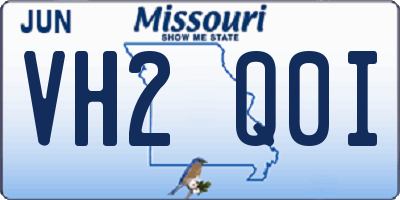 MO license plate VH2Q0I