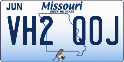 MO license plate VH2Q0J