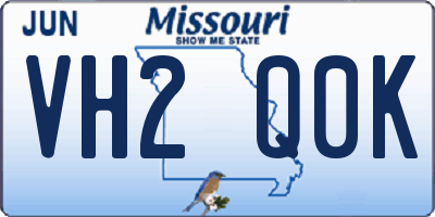 MO license plate VH2Q0K
