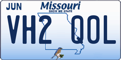 MO license plate VH2Q0L