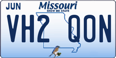 MO license plate VH2Q0N
