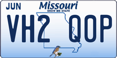 MO license plate VH2Q0P