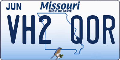 MO license plate VH2Q0R