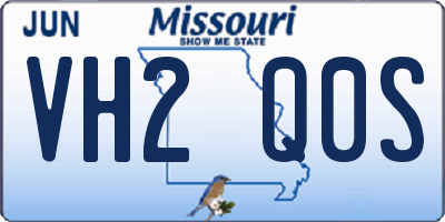 MO license plate VH2Q0S