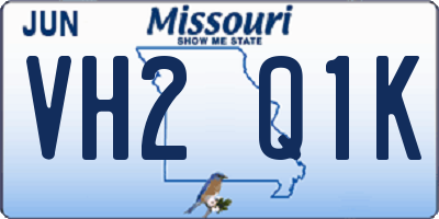 MO license plate VH2Q1K