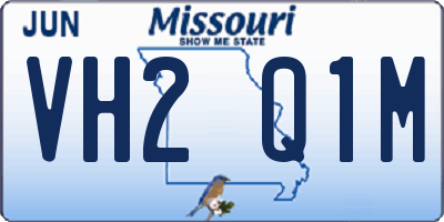 MO license plate VH2Q1M