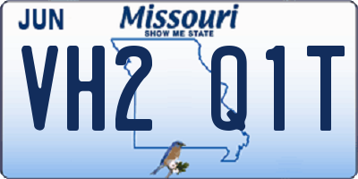 MO license plate VH2Q1T