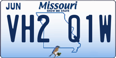 MO license plate VH2Q1W
