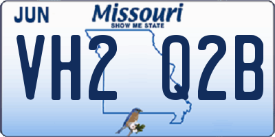 MO license plate VH2Q2B