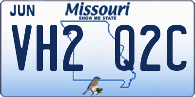 MO license plate VH2Q2C