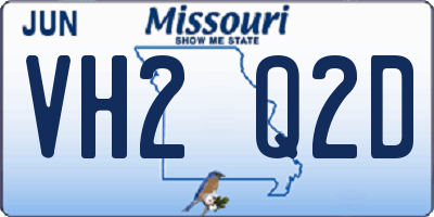 MO license plate VH2Q2D