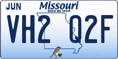 MO license plate VH2Q2F