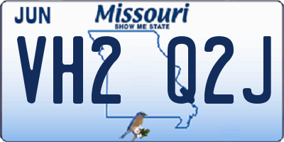 MO license plate VH2Q2J