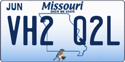 MO license plate VH2Q2L
