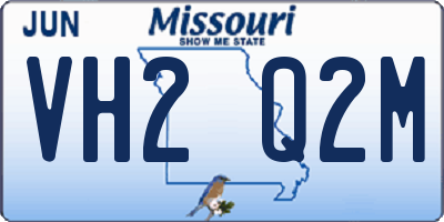 MO license plate VH2Q2M