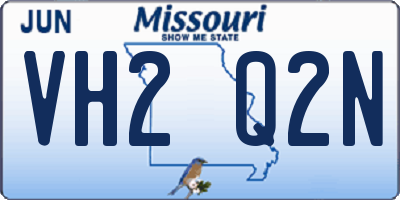 MO license plate VH2Q2N