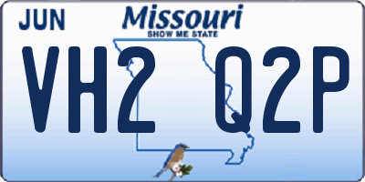 MO license plate VH2Q2P