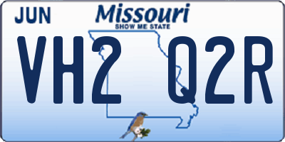 MO license plate VH2Q2R