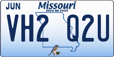 MO license plate VH2Q2U