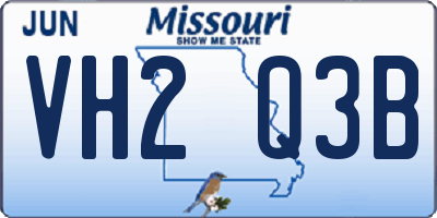 MO license plate VH2Q3B