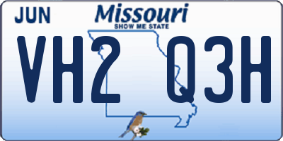 MO license plate VH2Q3H