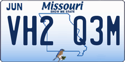 MO license plate VH2Q3M