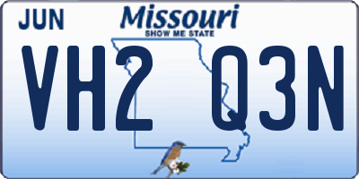 MO license plate VH2Q3N