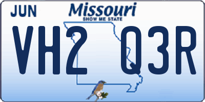 MO license plate VH2Q3R