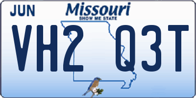 MO license plate VH2Q3T