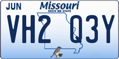 MO license plate VH2Q3Y