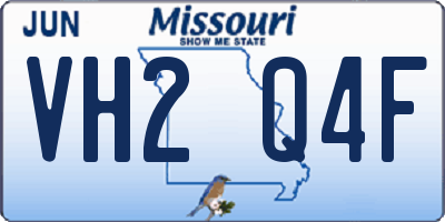 MO license plate VH2Q4F