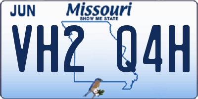 MO license plate VH2Q4H