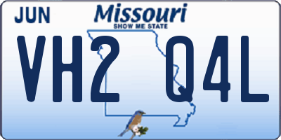 MO license plate VH2Q4L
