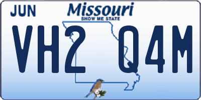MO license plate VH2Q4M