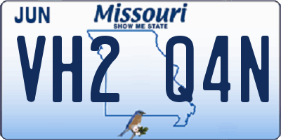 MO license plate VH2Q4N