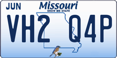 MO license plate VH2Q4P