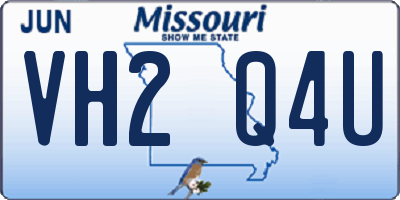 MO license plate VH2Q4U