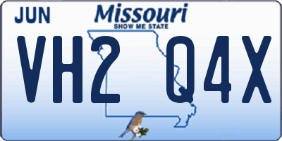 MO license plate VH2Q4X