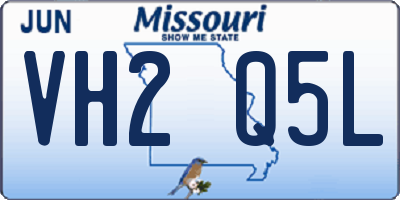 MO license plate VH2Q5L