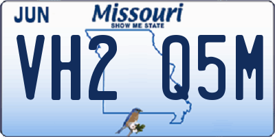 MO license plate VH2Q5M
