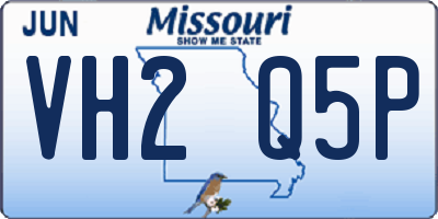 MO license plate VH2Q5P