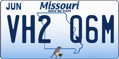 MO license plate VH2Q6M
