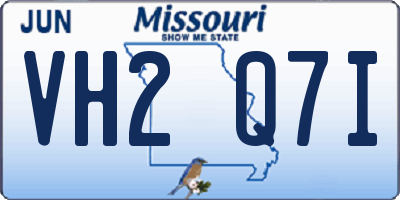 MO license plate VH2Q7I