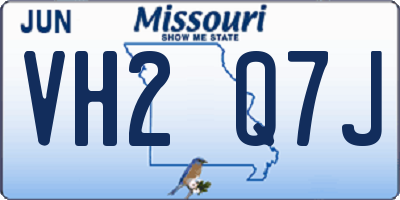 MO license plate VH2Q7J