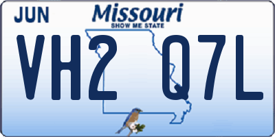 MO license plate VH2Q7L