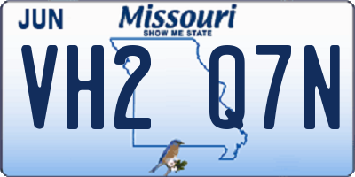 MO license plate VH2Q7N