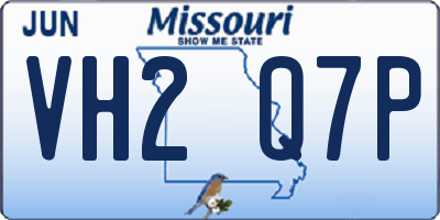 MO license plate VH2Q7P