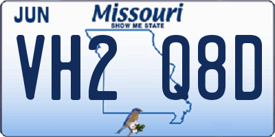 MO license plate VH2Q8D