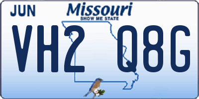 MO license plate VH2Q8G